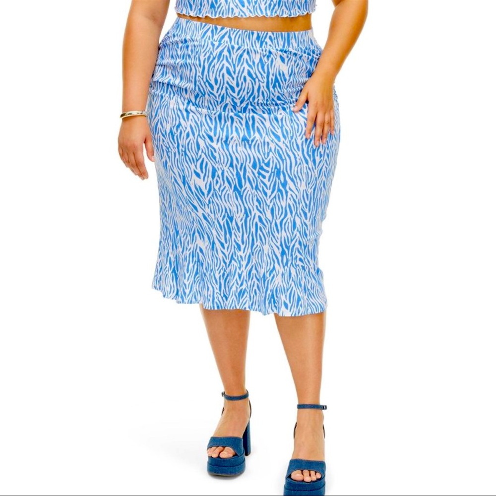 Diane Von Furstenburg Blue & White Skirt